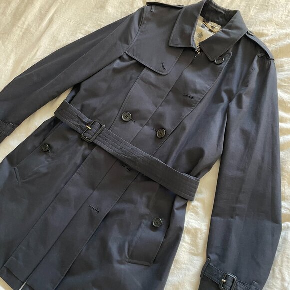 Burberry Navy Blue Trench coat size 50 - Picture 8 of 10